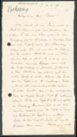 Brief von Wilhelm Julius Behrens an Unbekannt