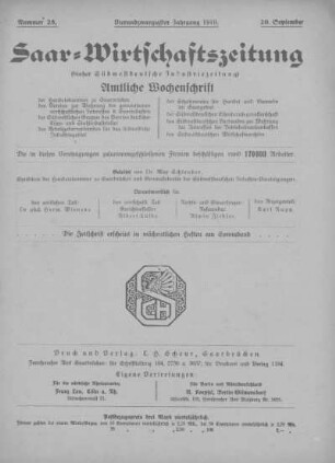 Nummer 25: 20. September 1919
