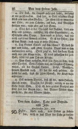 Von dem Leiden, Tode und Begräbnisse Jesu. - Von der Auferstehung Jesu.