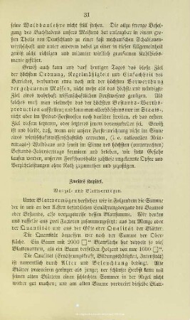 II.2. Wurzel- und Blattvermögen