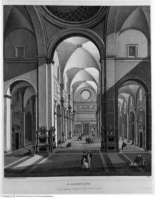 Scenografia degli interni delle più belle chiese e basiliche antiche di Roma, Tafel XXIV: S. Agostino ...