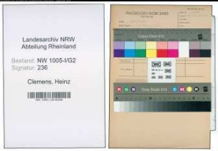 Entnazifizierung Heinz Clemens , geb. 24.02.1906 (Arbeiter)