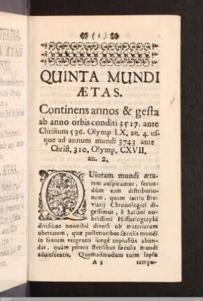 Quinta Mundi Aetas.