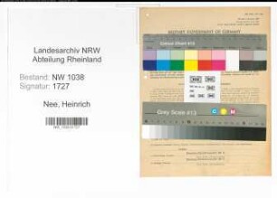 Entnazifizierung Heinrich Nee , geb. 11.09.1899 (Bahnbeamter)