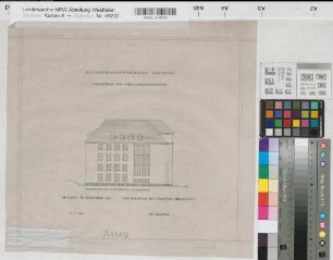 Arnsberg, Regierungshauptgebäude, Erweiterungsbau, Nordansicht, Entwurfsplan
