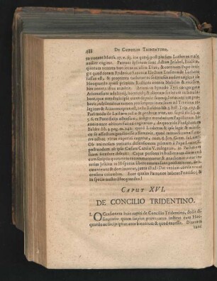 Caput XVI. De Concilio Tridentino.
