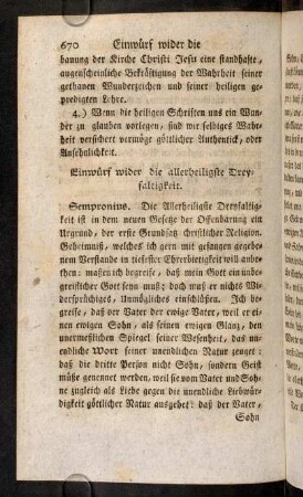 670-690, ...wider die allerheiligeste Dreyfaltigkeit