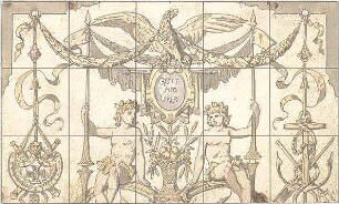 Gmelin, Leopold; Sammlung Gmelin: Handzeichnungen - Folio 17 - Dekoration (Detail)