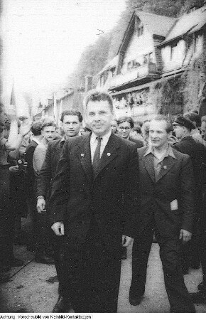 Besuch von Nikolai Michailow, 1. Sekretär des Komsomol, in Sachsen, Mai 1951