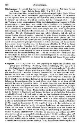 456-457, Muszyński. Die Temperamente. Ihre psychologisch begründete Erkenntnis und pädagogische Behandlung. 1907