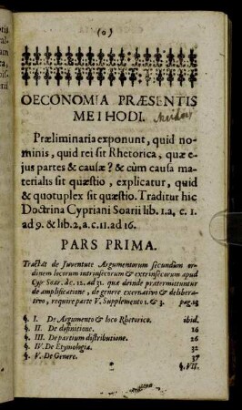 Oeconomia Præsentis Mei Hodi.