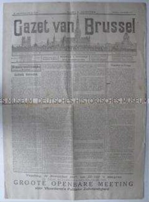 Belgische Tageszeitung in flämischer Sprache "Gazet van Brussel"