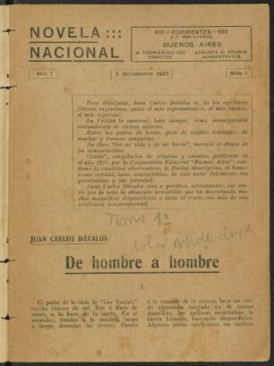 1920000100: De hombre a hombre