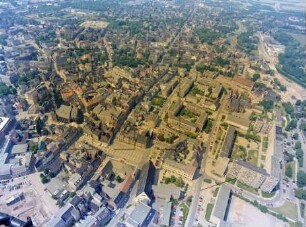 Innenstadt von Zwickau : Blickrichtung Nordwesten