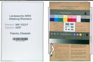 Entnazifizierung Elisabeth Flasche , geb. 18.03.1891 (Stadtangestellte)