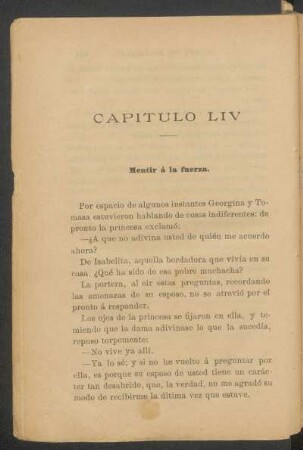 Capítulo LIV - Mentir á la fuerza.