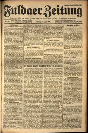 Erste Ausgabe vom Sonntag, den 24. Juli 1927.
