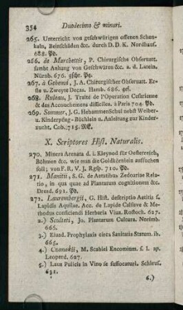 354-367, X. Scriptores Hist. Naturalis - XII. Miscellanei Medici