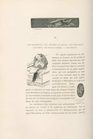 IV. Les kanémonos, les netzkes en métal, les coulants, les pipes, les objets divers. - Les émaux