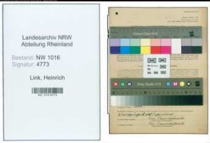 Entnazifizierung Heinrich Link , geb. 25.08.1895 ()