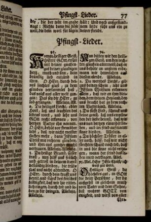 Pfingst-Lieder