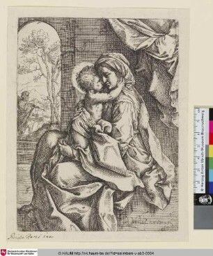 [La Vierge avec l'enfant Jésus; The Madonna and Child; Madonna mit dem Jesuskind, im HIntergrund Josef]