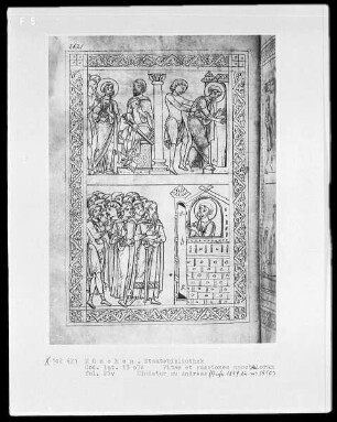 Vitae et passiones apostolorum — Drei Szenen aus dem Leben des Apostels Andreas, Folio 27verso