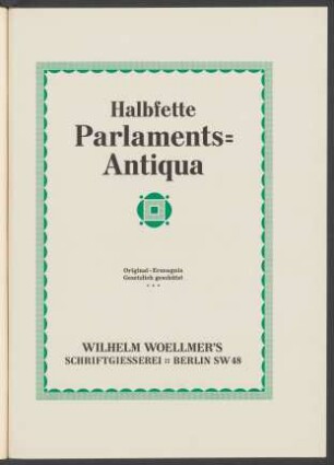 Halbfette Parlaments-Antiqua