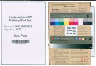 Entnazifizierung Peter Saal , geb. 31.01.1892 (Kaufmann)