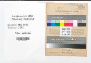 Entnazifizierung Wilhelm Diller , geb. 03.09.1890 (Bahnbeamter)