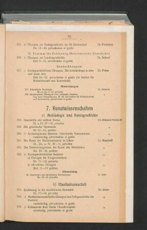 7. Kunstwissenschaften