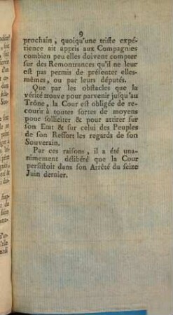 Arresté du Parlement de Bordeaux : du Mercredi, 21. Juill. 1756