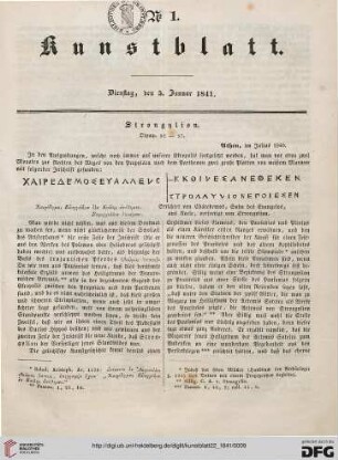 Nr. 1 - 10 (5. Januar 1841 - 4. Februar 1841)