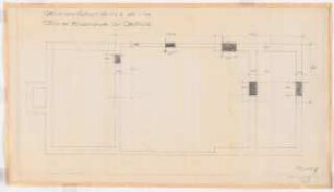 Reichsluftfahrtministerium, Berlin (Vorgängerbauten): ehemaliges Kriegsministerium: Reithalle: Abriss (Fundamente) Grundriss 1:100