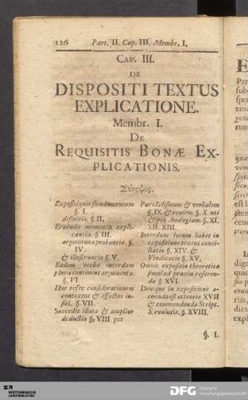 Cap. III. De Dispositi Textus Explicatione
