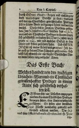 Das Erste Buch/ Welches handelt von den wichtigen Ursachen [...]