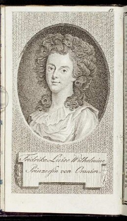 Fridrike Luise Wilhelmine Prinzessin von Oranien.