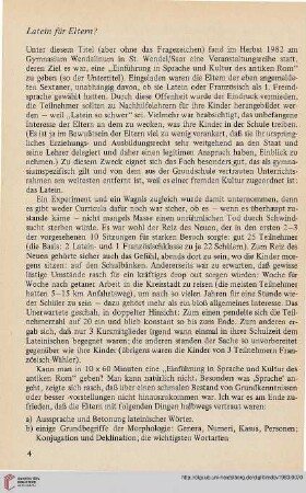 26: Latein für Eltern?