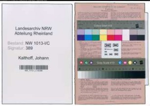 Entnazifizierung Johann Kalthoff , geb. 26.10.1886 (Malergeschaeft)
