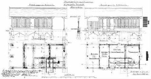Ditzenbach: Empfangsgebäude Nebengebäude Fundament,Grundriss,Ansichten