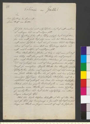 Brief von Eckermann, Johann Peter an Goethe, Johann Wolfgang von