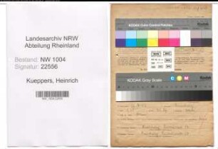 Entnazifizierung Heinrich Kueppers , geb. 13.07.1908 (Fahrer)
