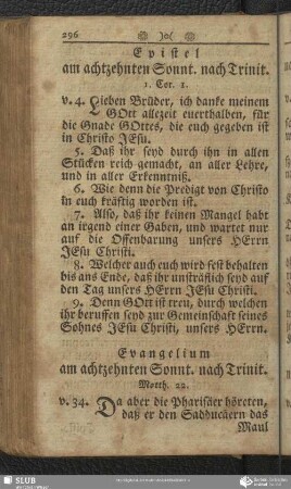 [Am achtzehnten Sonntage nach Trinitatis]