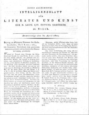 1807-04-30 : 20. Stück