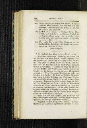 Gedankenspäne über Lehrer-Conferenzen