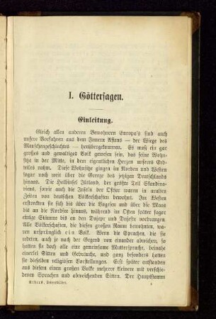 I. Göttersagen