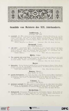 Gemälde von Meistern des XIX. Jahrhunderts (Nr. 96-163)