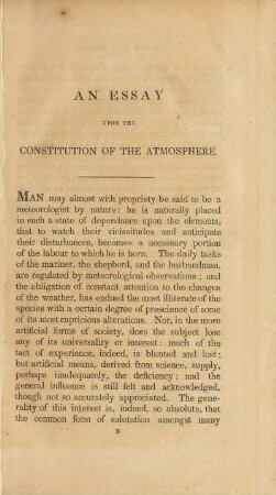 An Essay Upon The Constitution Of The Atmosphere.