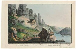 Die Steinbrüche bei Postelwitz (Bad Schandau-Postelwitz) an der Elbe zwischen Schmilka und Schandau (Bad Schandau) in der Sächsischen Schweiz