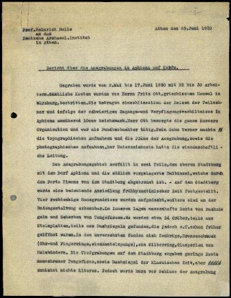 H. Bulle an DAI Athen